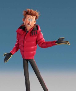 James Corden Red Smallfoot Percy Leather Jacket with Hood
