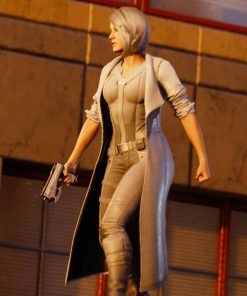 Spider-Man PS4 Silver Sable Trench Leather Coat