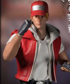 The Kings Of Fighters Terry Bogard Orange Hooded Leather Vest