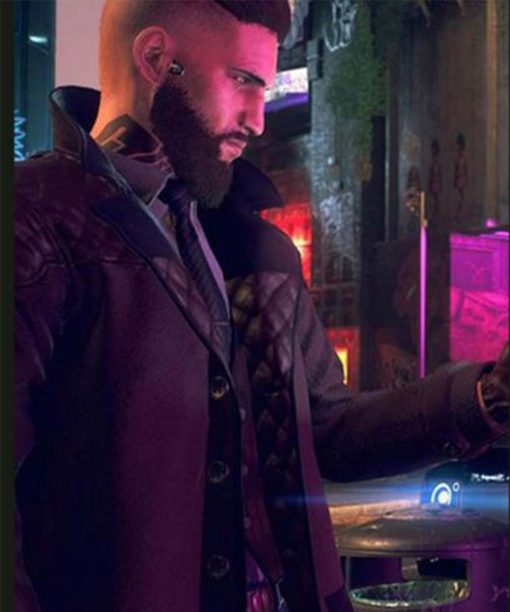 Watch Dogs 3 Legion Black Leather Trench Coat