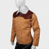 Kevin Costner Yellowstone S03 Brown Shearling Jacket