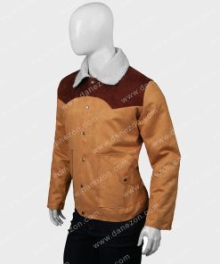 Kevin Costner Yellowstone S03 Brown Shearling Jacket