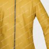 Women Classic Yellow Slimfit Leather Jacket