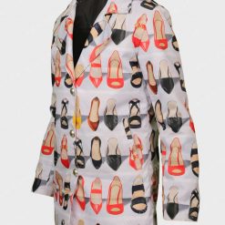Emily in Paris Lily Collins Shoe Printed Coat