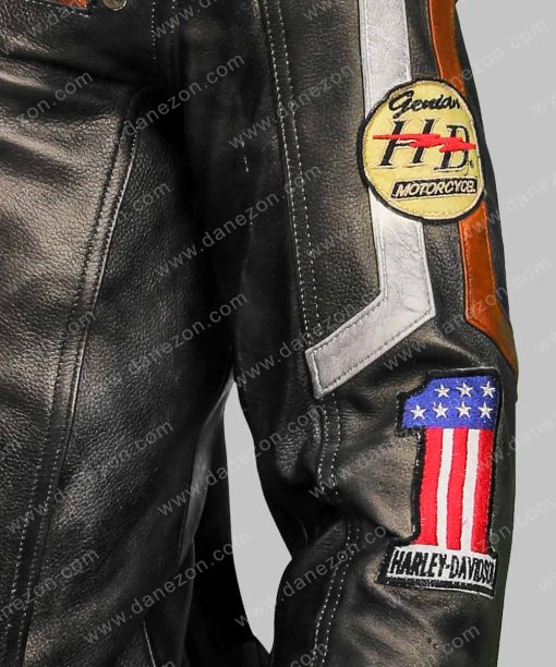 Harley Davidson Black Distressed Cafe Racer Jacket