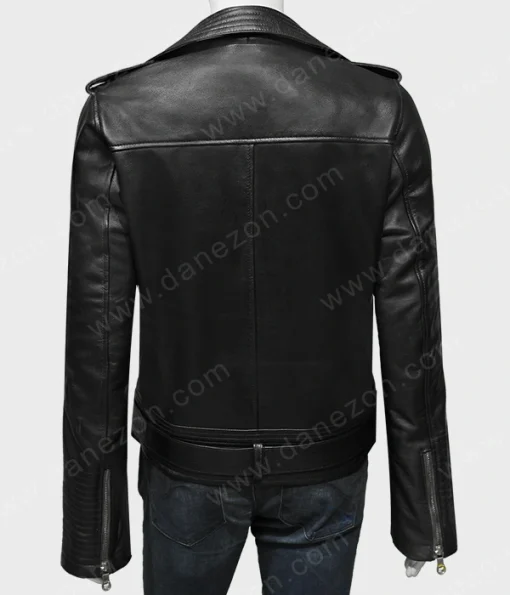 Monet Power Book II Ghost Black Leather Jacket