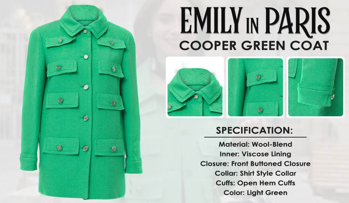 Emily In Paris Green Coat for Sale