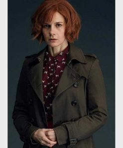 A Discovery of Witches Louise Brealey Grey Double-Breasted Coat
