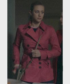 Riverdale S02 Lili Reinhart Pink Double-Breasted Coat
