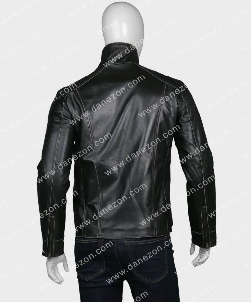 Casual Mens Black Chris Leather Jacket