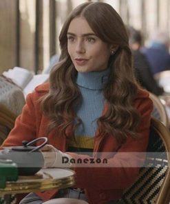 Lily Collins Emily in Paris Brown Jacket