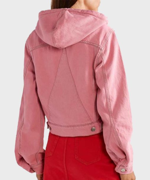 Emily in Paris Lily Collins Pink Jacket with Hood
