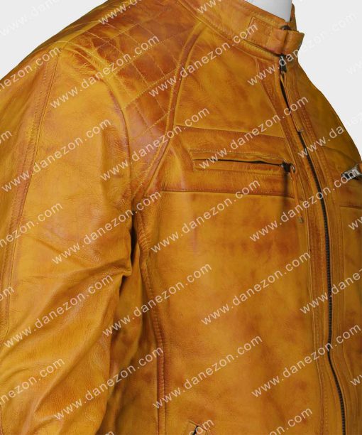 John Brown Tan Slimfit Jacket