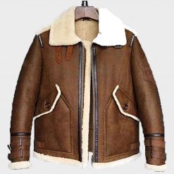 Mens B3 Shearling Sheepskin Aviator Leather Jacket