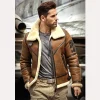 Mens b3 shearling flight leather jacket | b3 shearling jacket