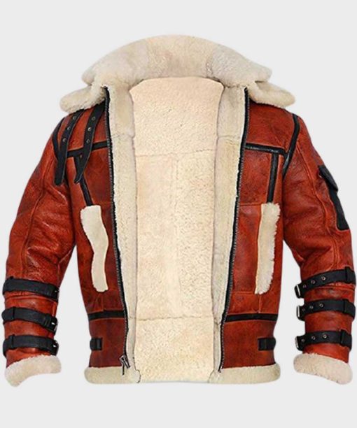B6 Sheepskin Bomber Leather Jacket for Mens