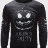 Halloween Party Black Bomber Jacket for Mens