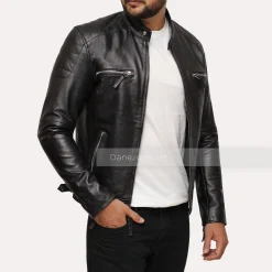 Mens Black Leather Jacket - Genuine Leather