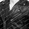 Black Asymmetrical Zipper Mens Motorcycle Leather Jacket