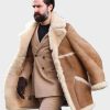 Winter Tan Fur Brown Shearling Leather Jacket for Mens Outfits