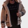 Mens Style Brown Zipper Shearling Winter Leather Jacket