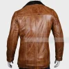 Mens Disressd Leather Brown Coat