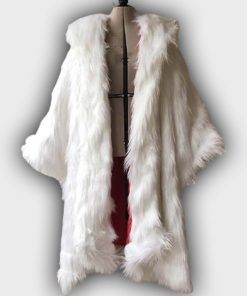 Cruella De Vil White Long Fur Coat