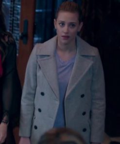 Riverdale S02 Lili Reinhart White Double-Breasted Coat