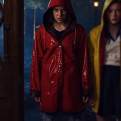 Stranger Things Millie Bobby Brown Red Hooded Jacket