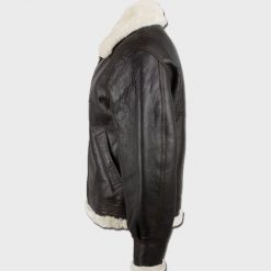 Mens B3 Black Leather Aviator Jacket