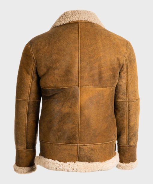 Mens Avaitor Brown Shearling B3 Leather Jacket