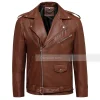 Dark Brown Motorcycle Jacket