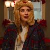 Holidate (2020) Emma Roberts Checkered Plaid Coat
