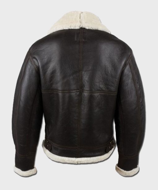 Black B3 Shearling Aviator Leather Jacket
