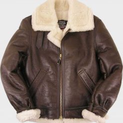Classic B3 Brown Shearling Sheepskin Leather Jacket