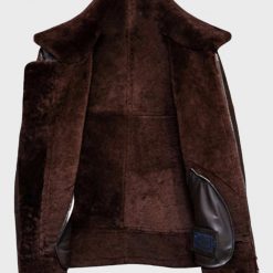 Distressed Brown Shearling B3 Leather Jacket