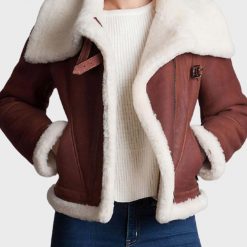 Womens Brown Sheepskin Leather Jacket