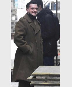Across the River and Into the Trees Josh Hutcherson Brown Trench Coat