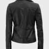 Womens Motorcycle Leather Black Jacket
