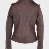 Womens Distressed Motorcycle Leather Jacket