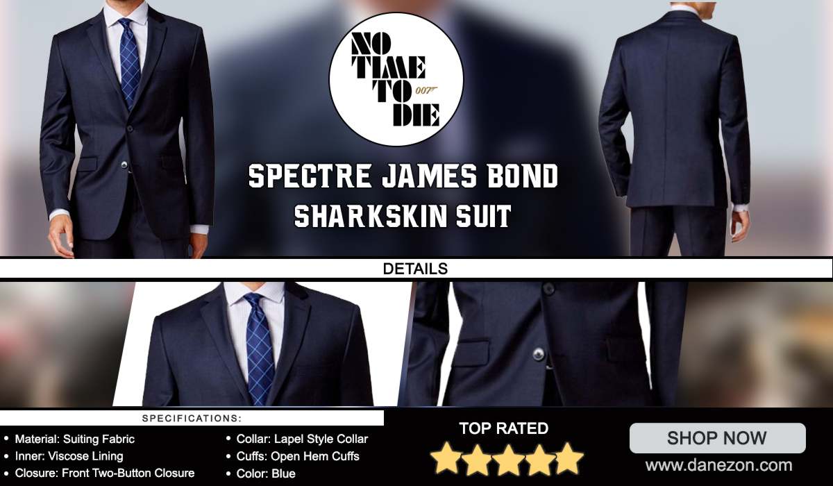Spectre James Bond Blue Sharkskin Suit