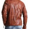 Mens Brown Distressed Vintage Leather Jacket
