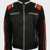 Cafe Racer Black Retro Motorcycle Leather Jacket