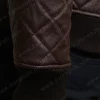 Mens Brown Quilted Leather Bomber Jacket - Danezon