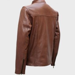 Brown Leather Mens Style Biker Jacket