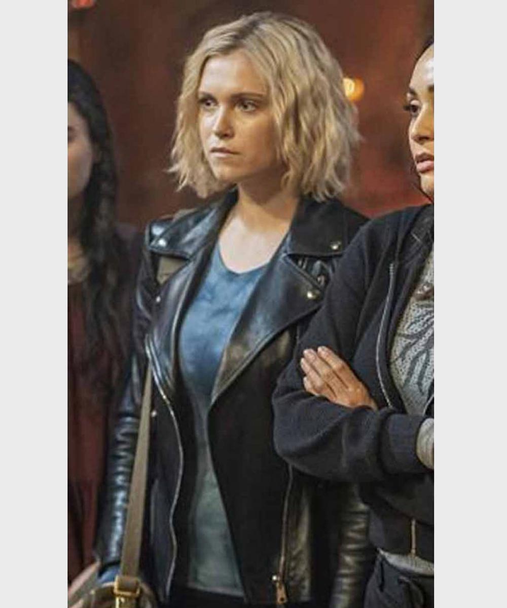 Eliza Taylor The 100 S07 Clarke Griffin Black Leather Jacket | Free ...