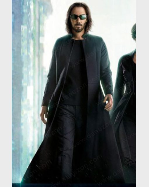 The Matrix 4 Keanu Reeves Black Coat