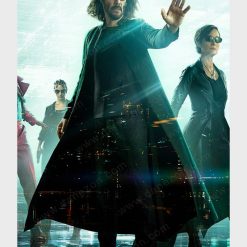 The Matrix 4 Keanu Reeves Black Trench Coat