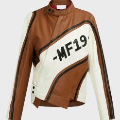 Womens Brown Cafe Racer Leather MF19 Jacket