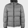 Stylish Grey Puffer Hooded Winter Jacket